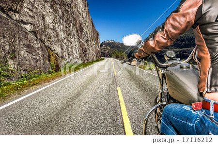 Biker girl First-person view 17116212