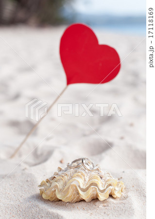 Romantic tropical scene on beach 17118169
