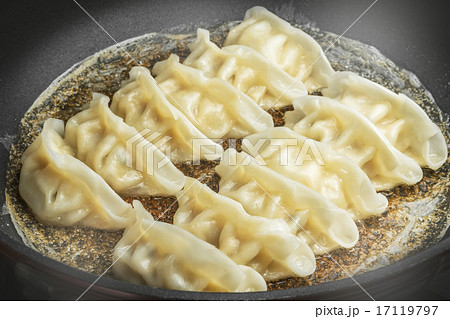 羽根つき焼き餃子 Delicious pot sticker Chinese food 羽根つき焼き餃子 Delicious pot sticker Chinese food 17119797
