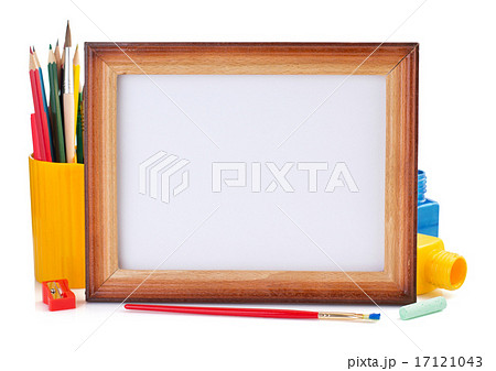 paint supplies and frame isolated on white paint supplies and frame isolated on white 17121043
