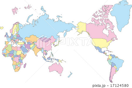世界地図 国別のイラスト素材