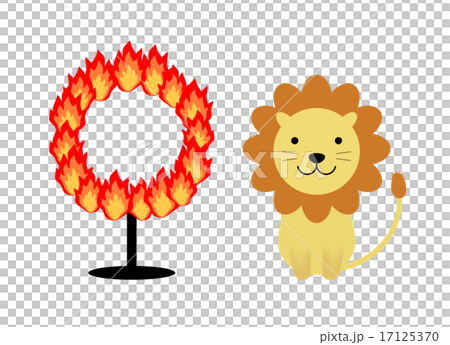 サーカスのライオンのイラスト素材