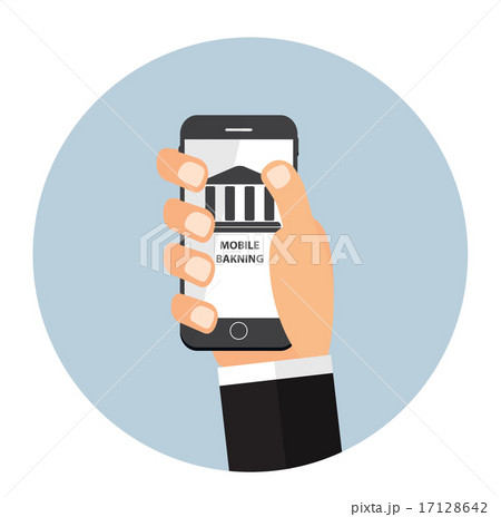 Mobile Banking Payment Flat Concept Vector Illustration 17128642