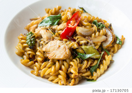 stir fried spicy fusilli with pork stir fried spicy fusilli with pork 17130705