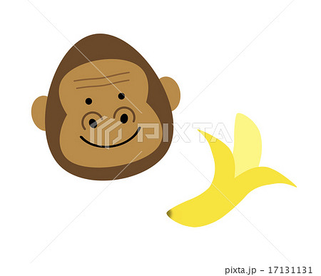 ゴリラとバナナのイラスト素材 17131131 Pixta