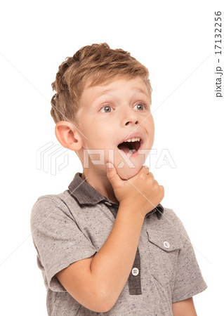 Little boy isolated on white Little boy isolated on white 17132256
