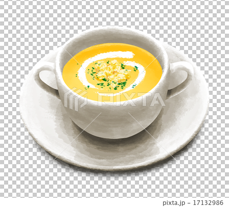 リアルコーンスープのイラスト素材