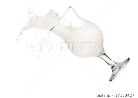 Milk cocktail with splash 17133427