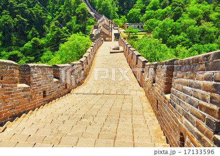 Stone staircase of Great Wall of China,"Mitianyu". Stone staircase of Great Wall of China,"Mitianyu". 17133596