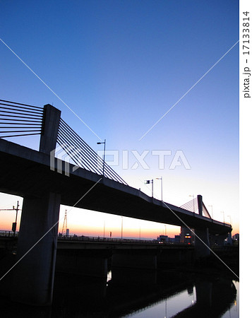 新名西橋の朝焼け 新名西橋の朝焼け 17133814