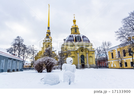 Snowman in Peter and Paul Fortress 17133900