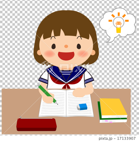 Girls wearing a summer sailor suit _ Study Girls wearing a summer sailor suit _ Study 17133907