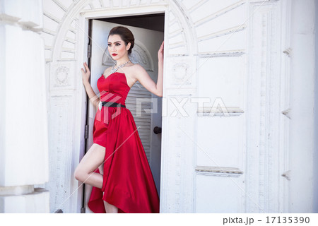 Beautiful woman in Red dress Beautiful woman in Red dress 17135390