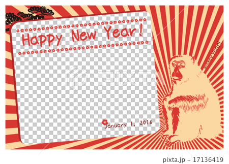 2016年賀状_フラッシュモンキー_賀詞無し 17136419