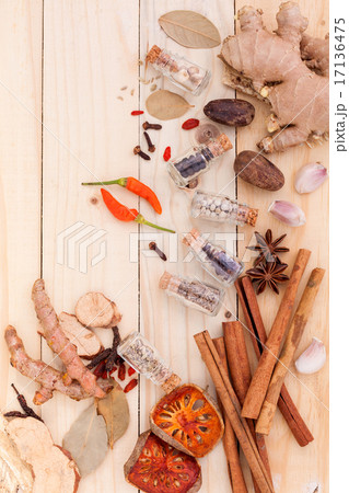 Assortment of Thai food Cooking ingredients  17136475