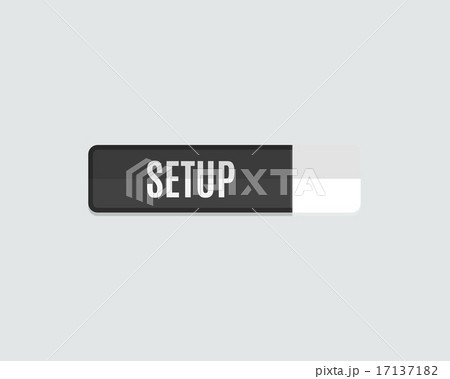 Setup web button, gear icon, flat design 17137182