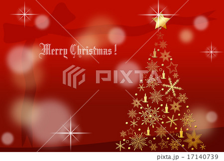 クリスマスカード　赤 17140739