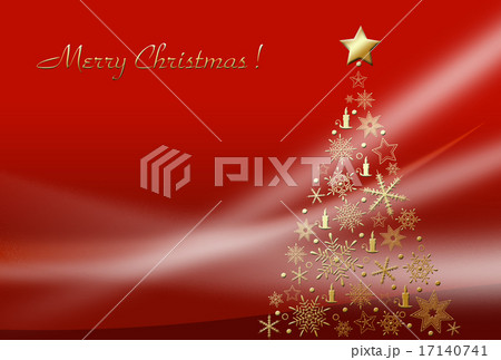 クリスマスカード 赤 クリスマスカード 赤 17140741