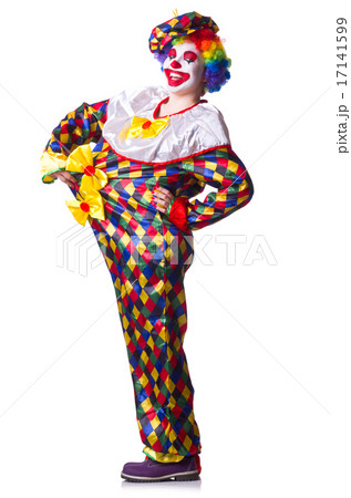 Clown in the costume isolated on white Clown in the costume isolated on white 17141599