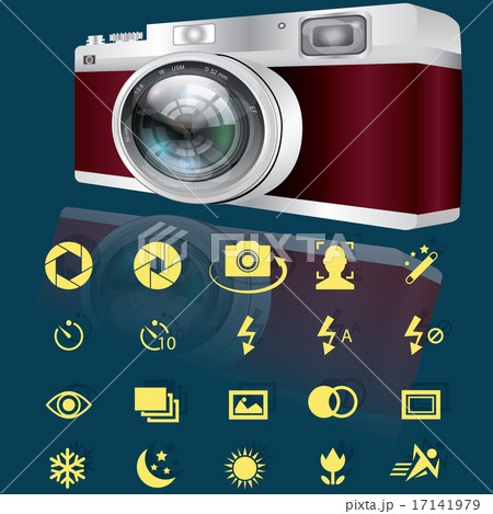 camera and icons obtionのイラスト素材 [17141979] - PIXTA