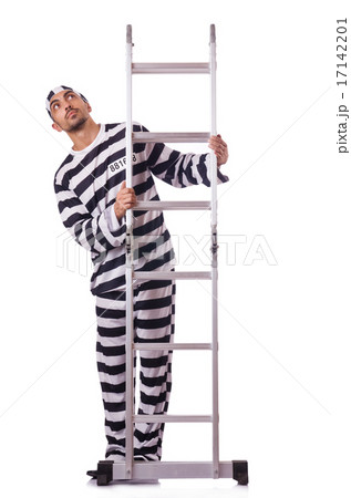 Convict criminal in striped uniform Convict criminal in striped uniform 17142201