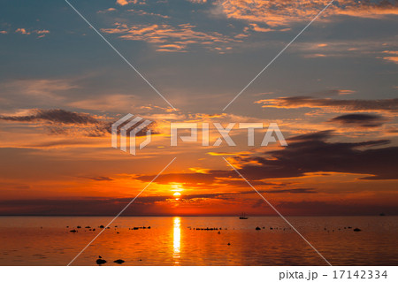 tall ship sailing along skyline 17142334