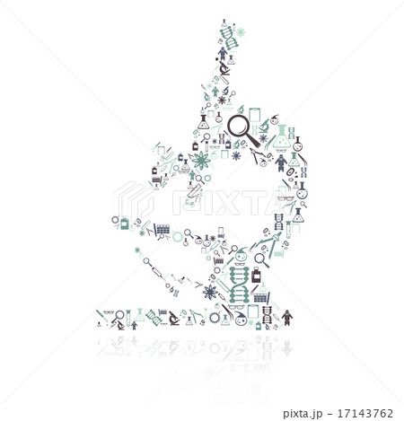 Microscope icon composition 17143762