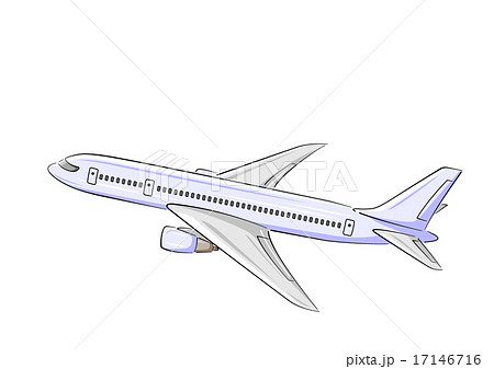 飛行機 旅客機 のイラストのイラスト素材