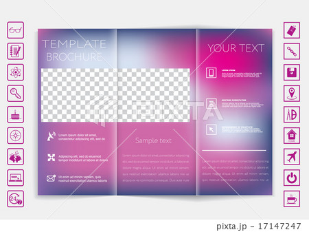 Tri-Fold Brochure mock up vector design 17147247