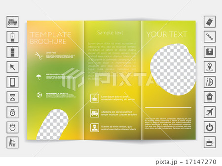 Tri-Fold Brochure mock up vector design 17147270