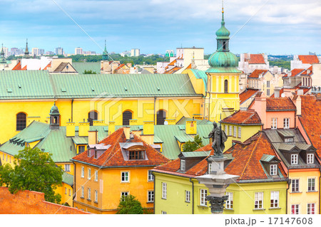 Aerial view of Castle Square in Warsaw, Poland. Aerial view of Castle Square in Warsaw, Poland. 17147608