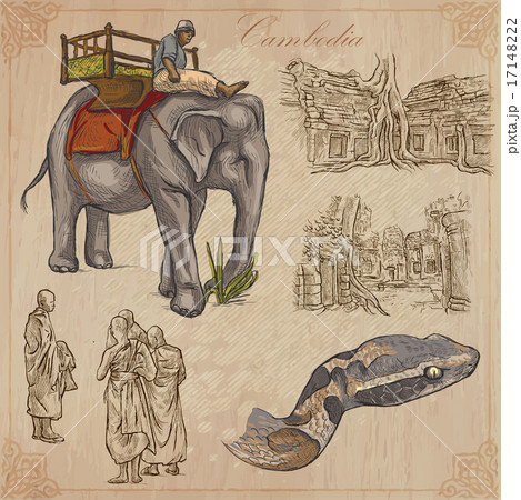 Kingdom of Cambodia - Hand drawn vector pack Kingdom of Cambodia - Hand drawn vector pack 17148222