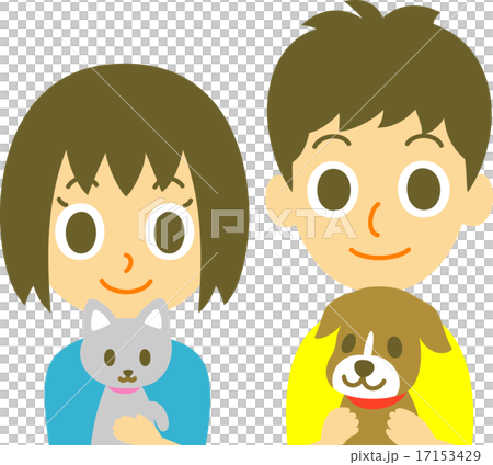 Young men and women and pets 17153429