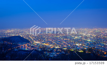 札幌の夜景　藻岩山展望台からの眺め 17153509