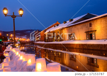 北海道 小樽 運河沿いの風景 北海道 小樽 運河沿いの風景 17153787