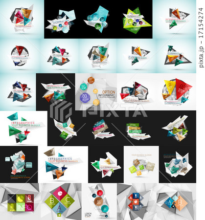 Mega set of abstract geometric web banner decorations 17154274