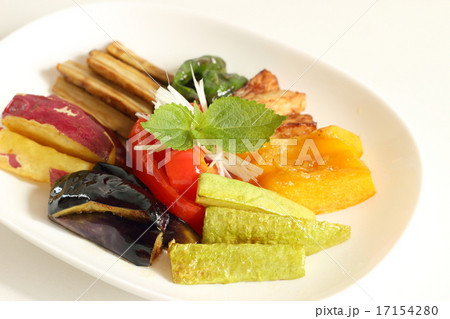 カラフルな夏野菜の揚げびたし 17154280