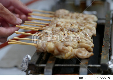 相模大野 もんじぇ祭り 焼き鳥の写真素材