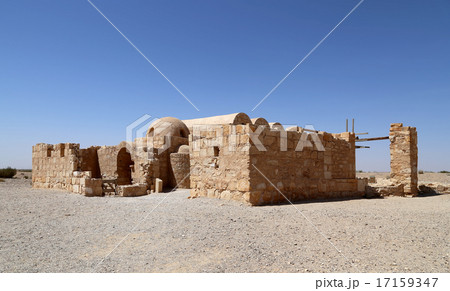 Quseir (Qasr) Amra desert castle near Amman,Jordan 17159347