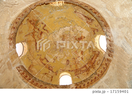 Fresco at Quseir Amra desert castle near Amman Fresco at Quseir Amra desert castle near Amman 17159401