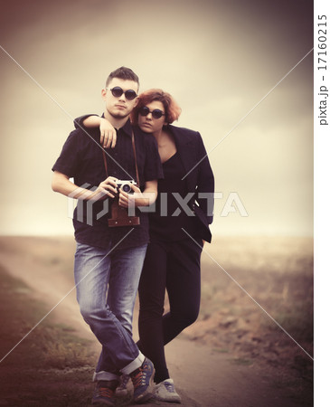 Style young couple at countryside Style young couple at countryside 17160215