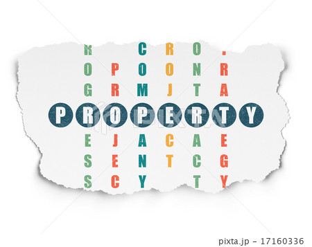 Finance concept: word Property in solving Crossword Puzzle 17160336