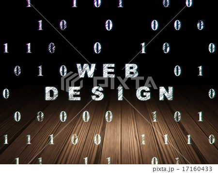 Web design concept: Web Design in grunge dark room Web design concept: Web Design in grunge dark room 17160433