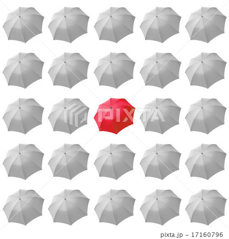Red umbrella among white 17160796