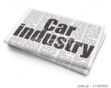 Manufacuring concept: Car Industry on Newspaper background 17160962