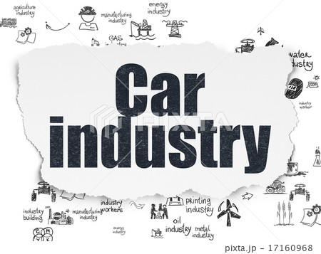 Industry concept: Car Industry on Torn Paper background 17160968