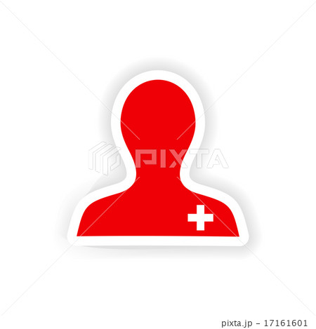icon sticker realistic design on paper nurse 17161601