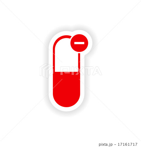 icon sticker realistic design on paper pills capsules 17161717
