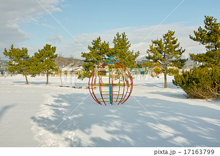 冬の公園の遊具 冬の公園の遊具 17163799