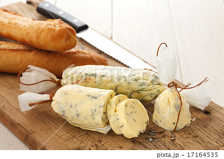 garlic bread compound butter herb baguette tasty 17164535